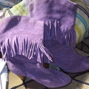 Pretty Purple suade Cowboy HealedBoots